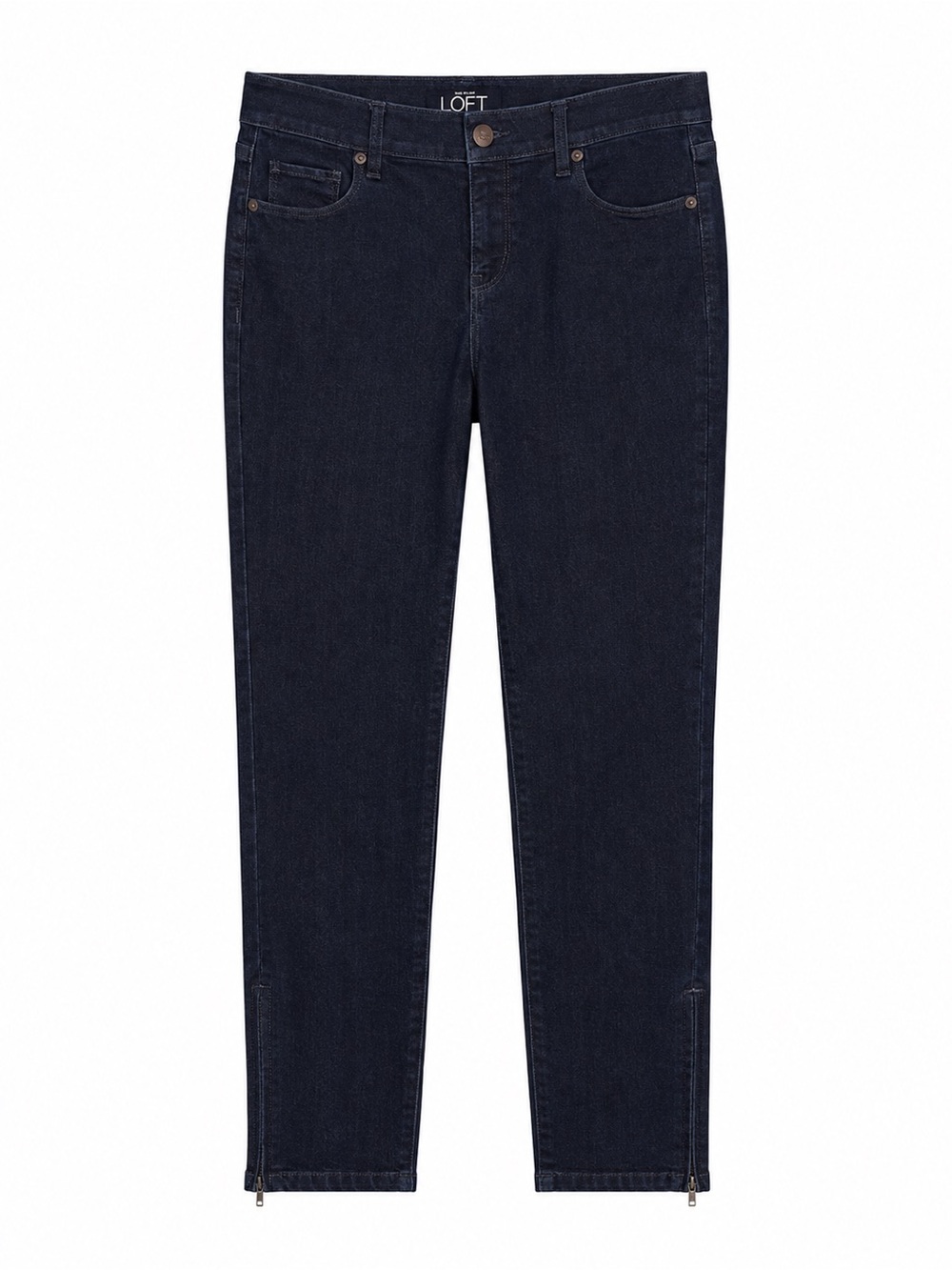 LOFT Curvy Skinny Ankle Jeans - Dark Indigo